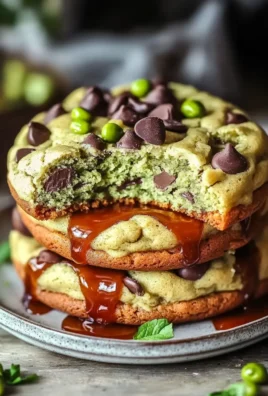 Pistachio Cream Chocolate Chip Cookies Freshly Baked