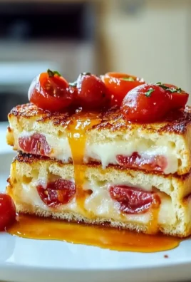 Delicious Pizza Grilled Cheese Sandwiches on a Plate