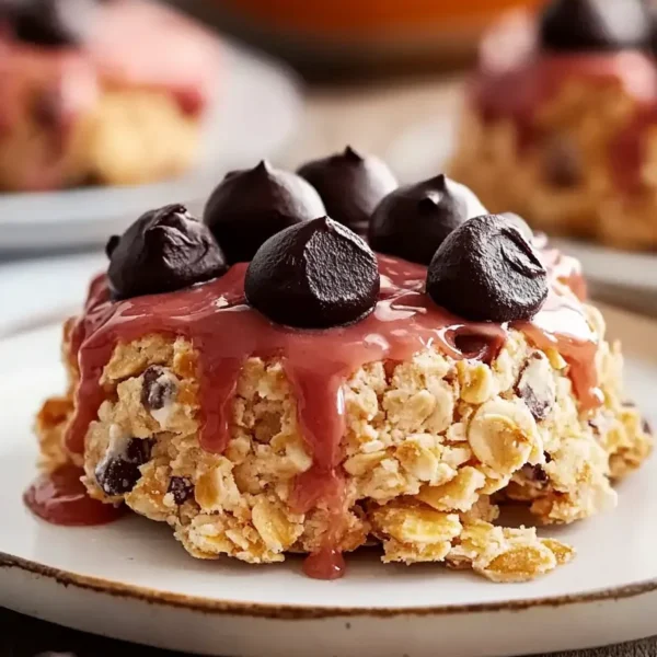 Pumpkin Oatmeal Chocolate Chip Cookies on a Plate