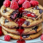 Freshly Baked Raspberry Chocolate Chunk Cookies