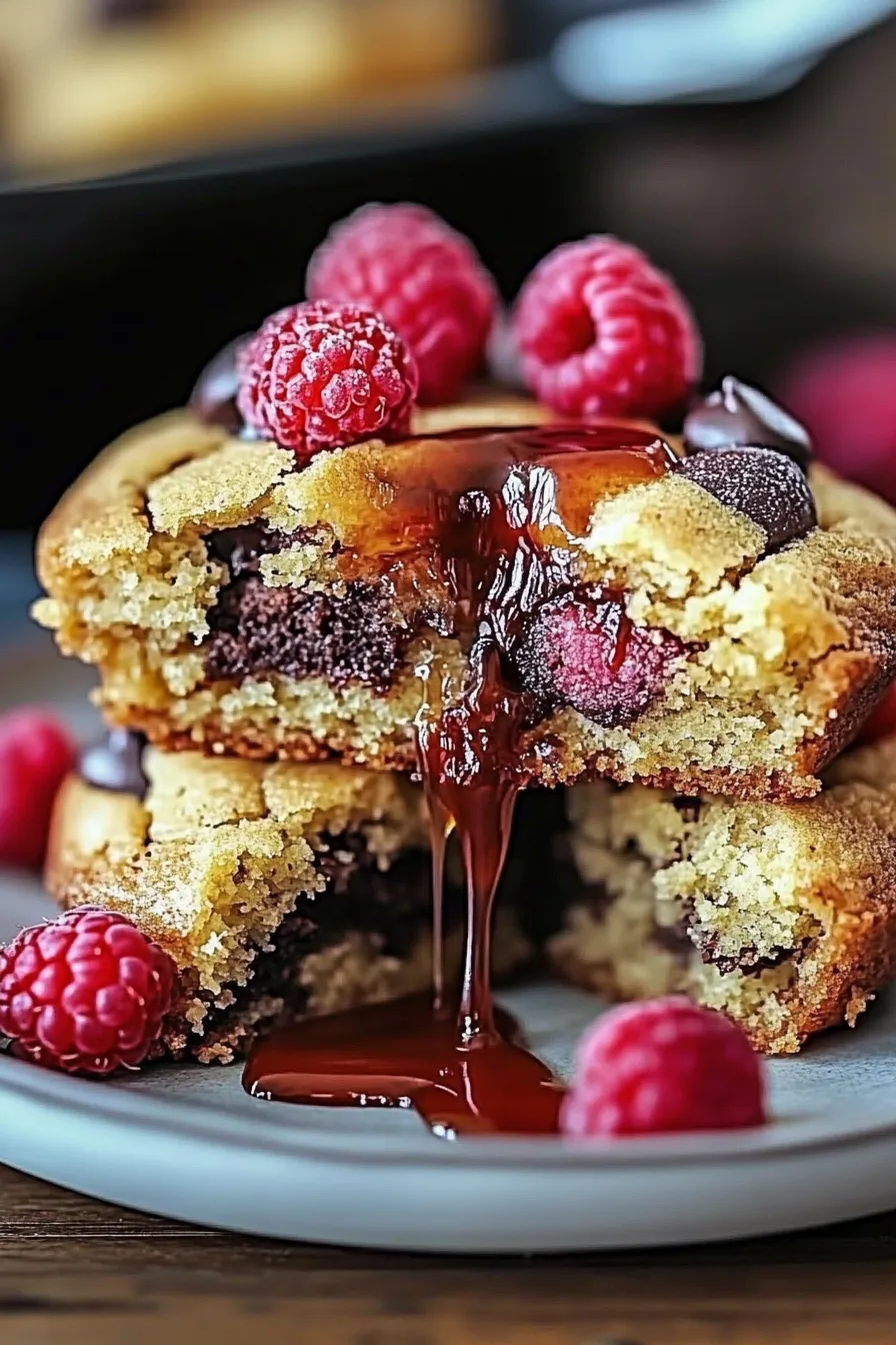 Raspberry Chocolate Chunk Cookies