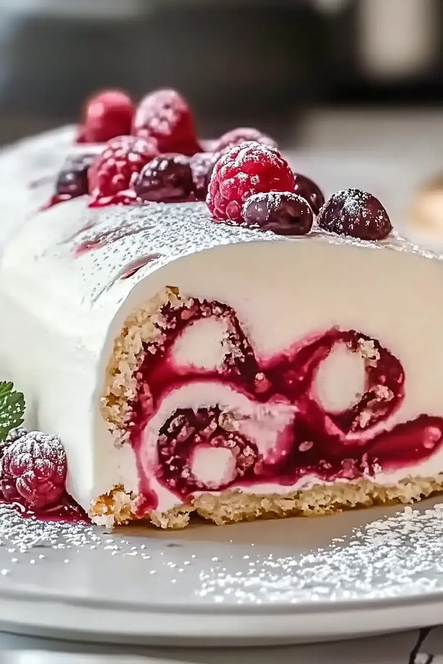 Raspberry Swirl Christmas Roll: A Festive Deligh