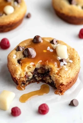 Delicious Salted Caramel Chocolate Chip Cookies on a Plate