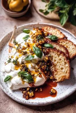 Smashed Burrata with Jam and Pistachios - Beautiful Serving