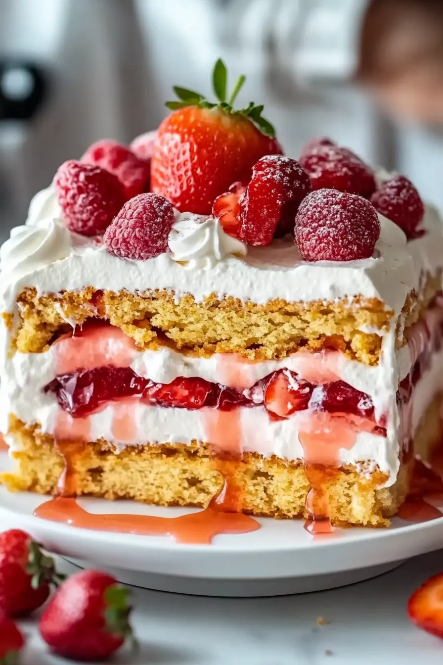 Strawberry Cream Cheese Icebox Cake