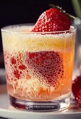 Strawberry Dirty Sprite in a Glass with Fresh Strawberries