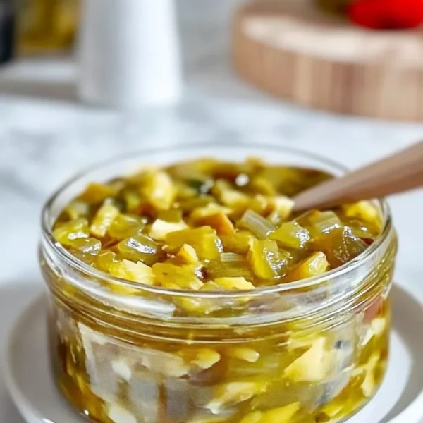 Sweet Zucchini Relish in Jars