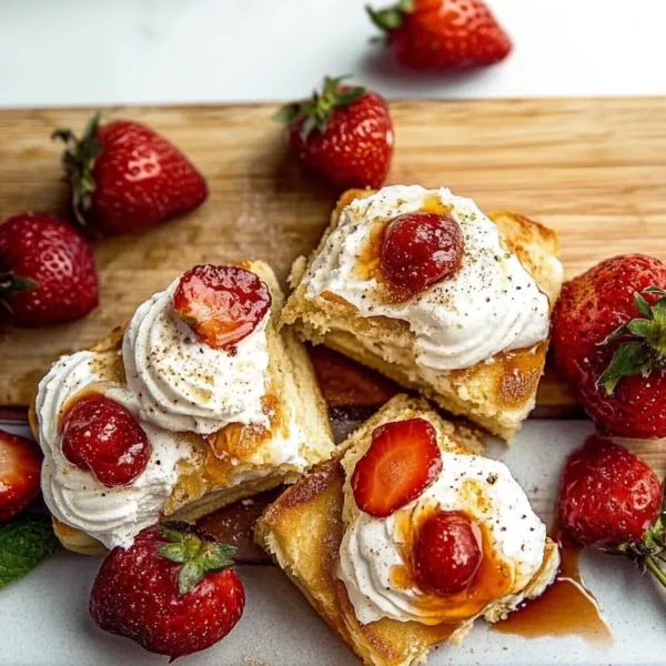 Delicious Strawberry Shortcakes Ready to Serve