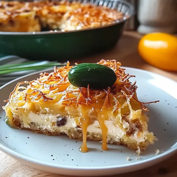 Zucchini Onion Pie Fresh Out of the Oven