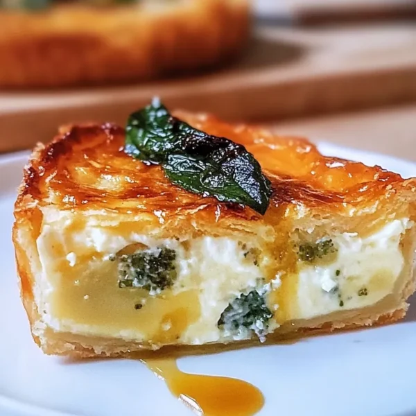 10-Minute Spinach and Feta Stuffed Phyllo Tart on Plate