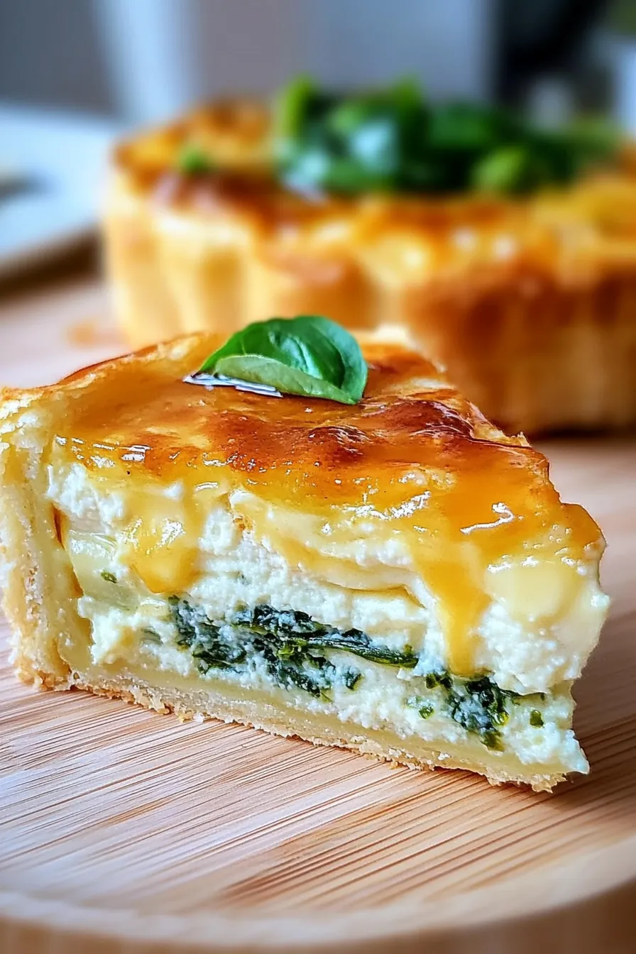 10-Minute Spinach and Feta Stuffed Phyllo Tart