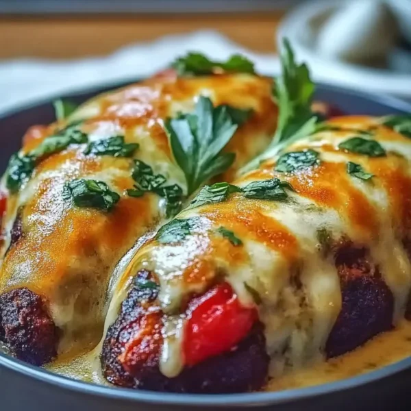 Delicious Baked Stuffed Peppers Ready to Serve
