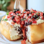 Delicious Bruschetta Baked Brie Steaming with Flavor