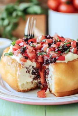 Delicious Bruschetta Baked Brie Steaming with Flavor