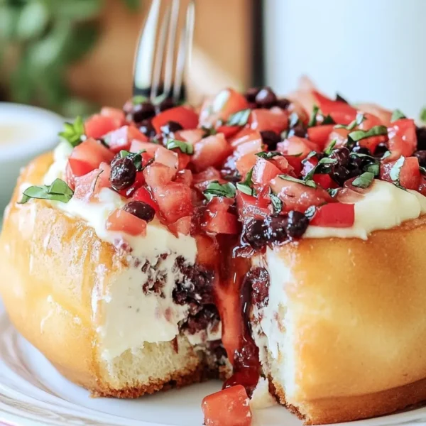 Delicious Bruschetta Baked Brie Steaming with Flavor