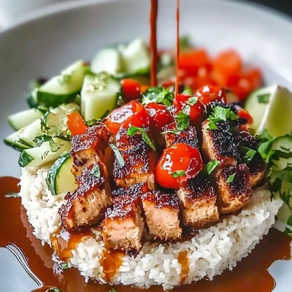 Chili Chicken Bowl with Coconut Lime Drizzle - Vibrant Colors