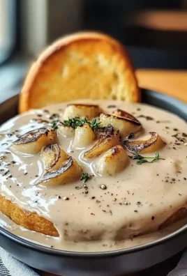 Delicious Creamy Mushroom Soup in a Bowl