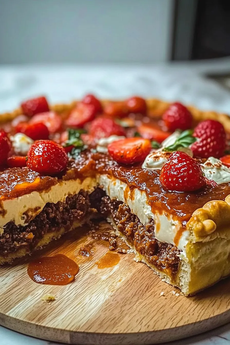 Deep Hamburger Sausage & Pepperoni Pie