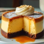 Delicious Double-Layer Pumpkin Cheesecake Slice