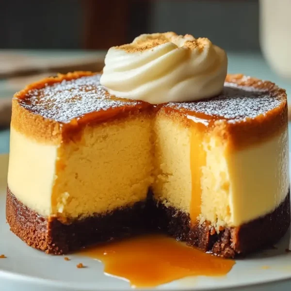 Delicious Double-Layer Pumpkin Cheesecake Slice