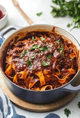 Dutch Oven Short Rib Ragu with Pappardelle in a Bowl