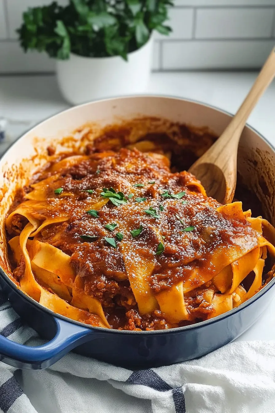 Dutch Oven Short Rib Ragu with Pappardelle