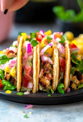 Easy Chicken Tacos on a Colorful Plate