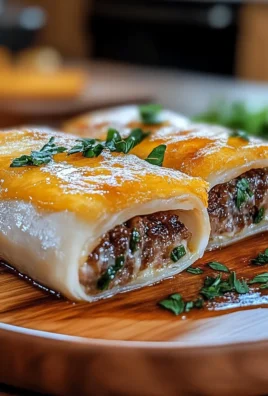 Easy Garlic Butter Beef Cheeseburger Rollups Plated