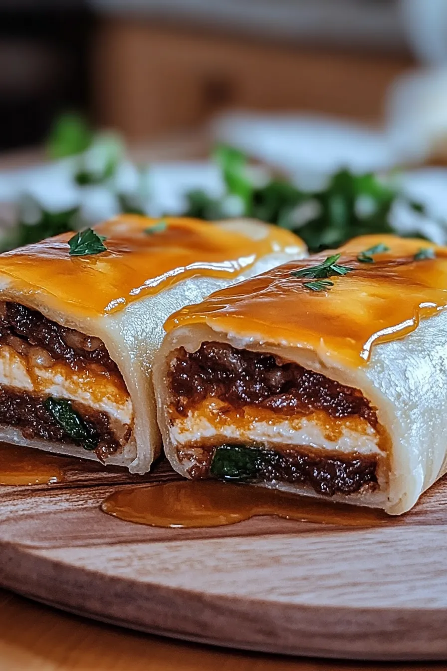 Easy Garlic Butter Beef Cheeseburger Rollups