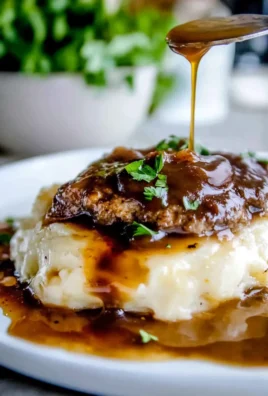 Easy Salisbury Steak Recipe Served with Mashed Potatoes