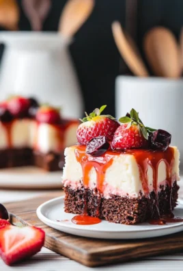 Delicious Easy Strawberry Cheesecake Brownies