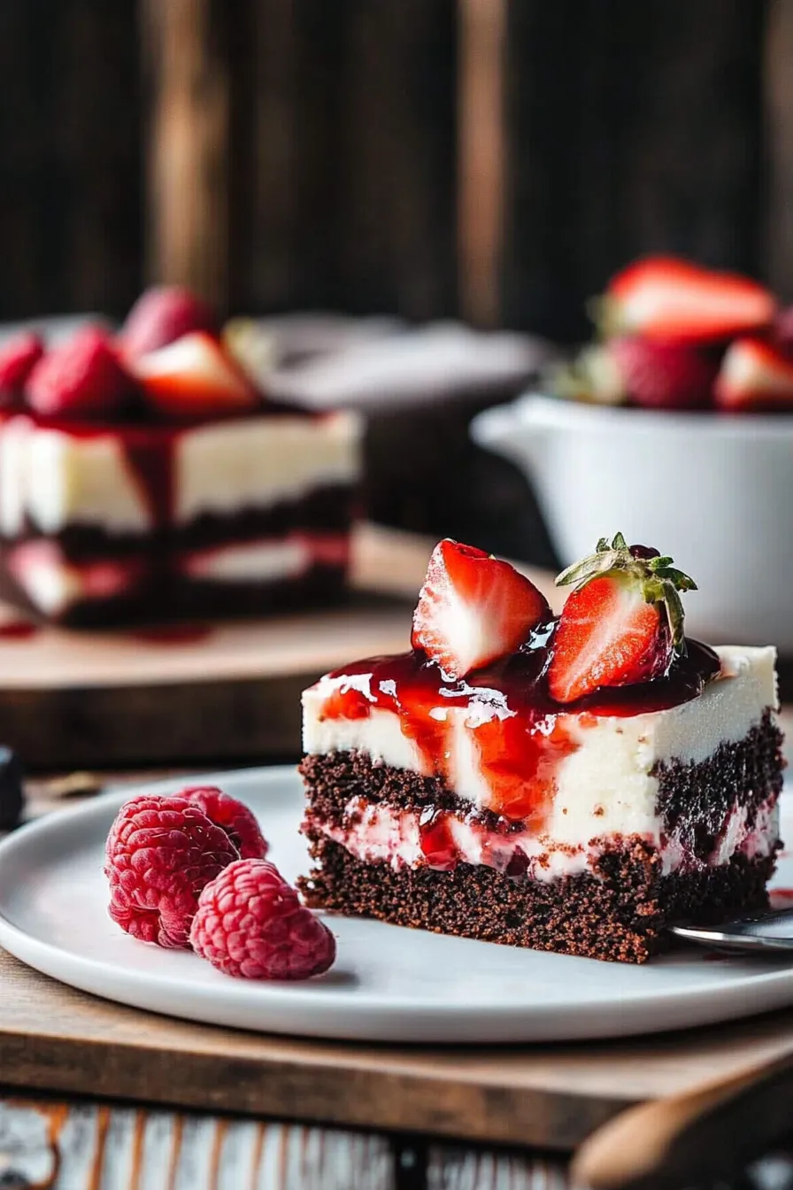 Easy Strawberry Cheesecake Brownies Recipe