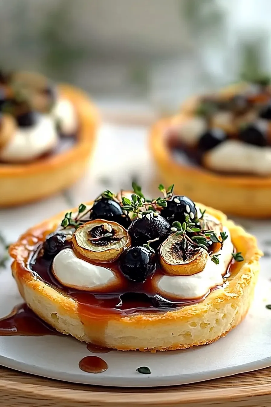 Elegant Mushroom Goat Cheese Tarts