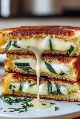 Garlic Butter Zucchini Grilled Cheese Sandwich