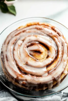 Giant Cinnamon Roll Cake Freshly Baked