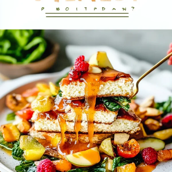 Crisp Green Tossed Salad on a Wooden Table