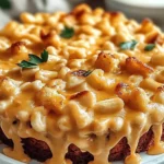 Irresistible Buffalo Chicken Mac and Cheese Served in Bowl