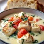 Creamy Olive Garden Chicken Gnocchi Soup in a Bowl