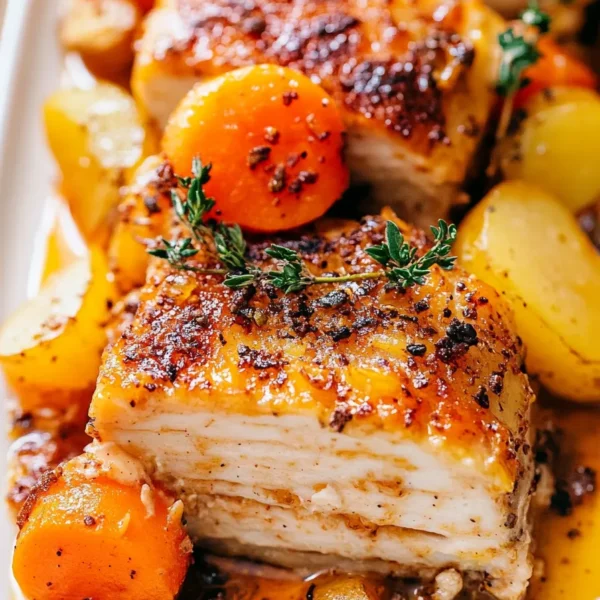 Delicious One Pan Chicken and Potatoes Ready to Serve
