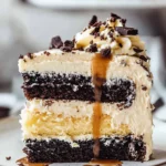 Delicious Oreo Cheesecake Slices on a Plate