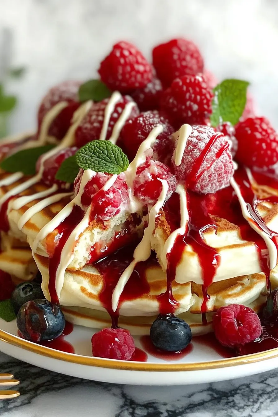 Red Velvet Marble Waffles