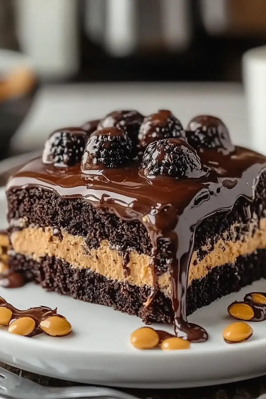 Reese’s Peanut Butter Earthquake Cake