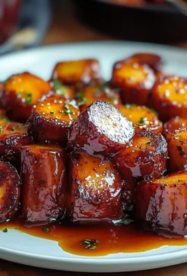 Sausage and Sweet Potatoes with Honey Garlic Sauce Plated