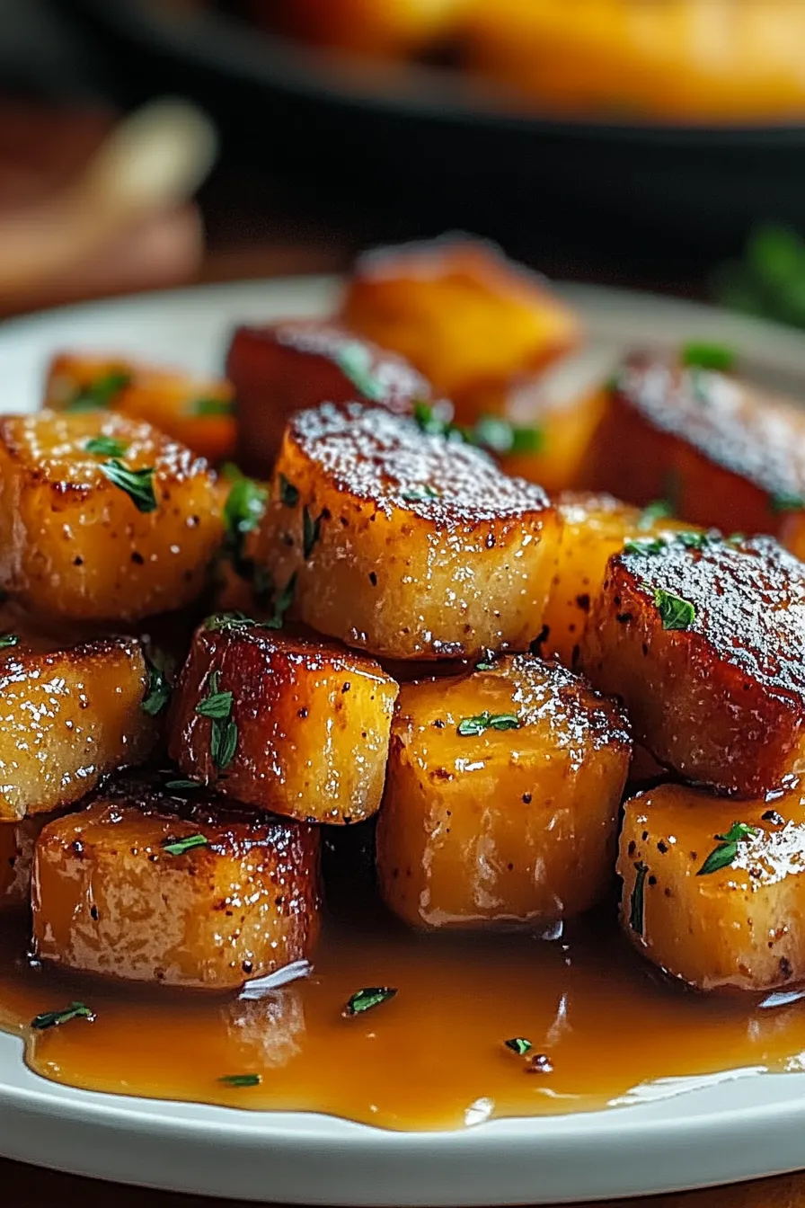 Sausage and Sweet Potatoes with Honey Garlic Sauce
