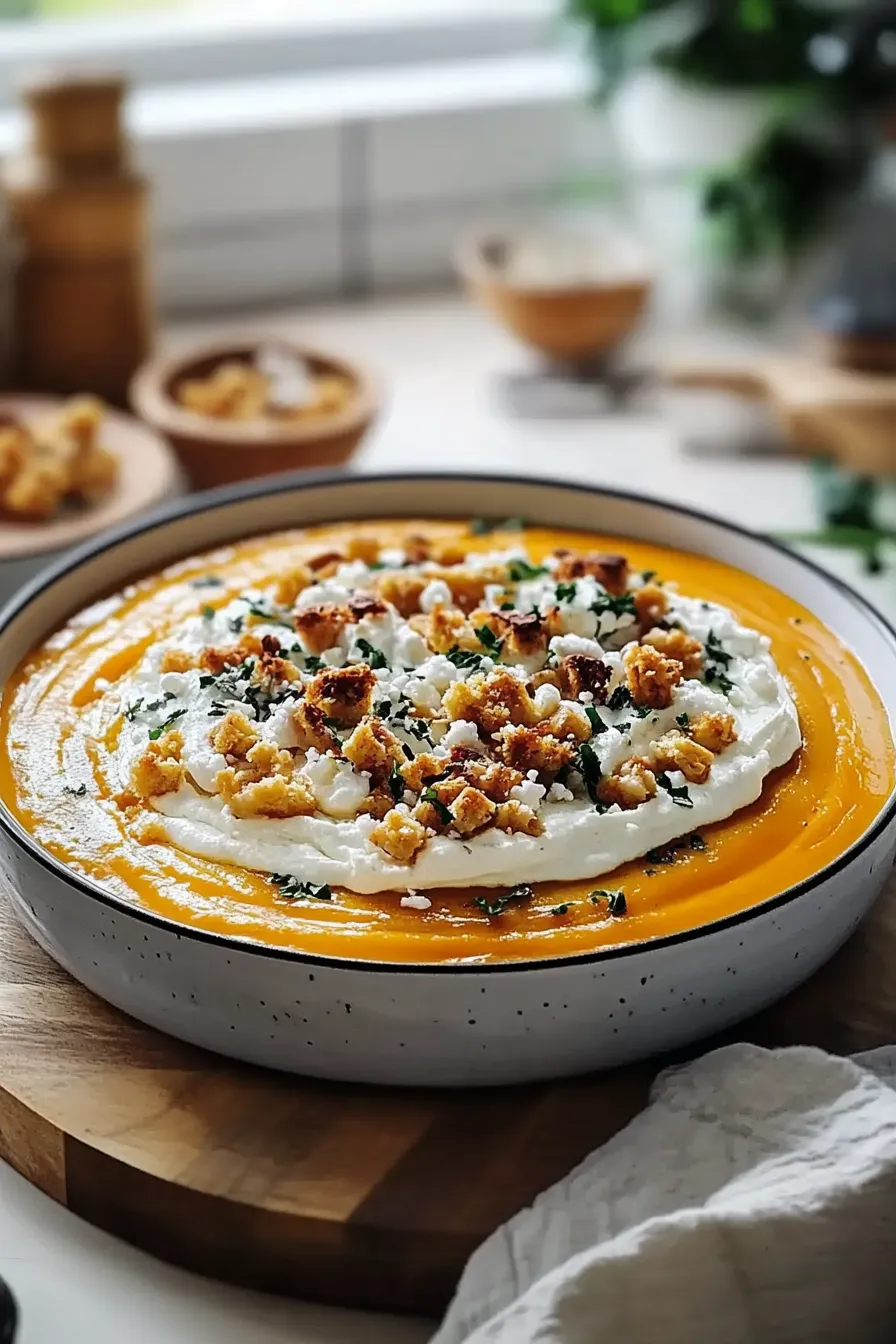 Savory Pumpkin Whipped Feta Dip