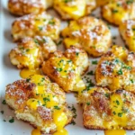 Smashed Potatoes with Garlic and Herbs - Delicious Side Dish