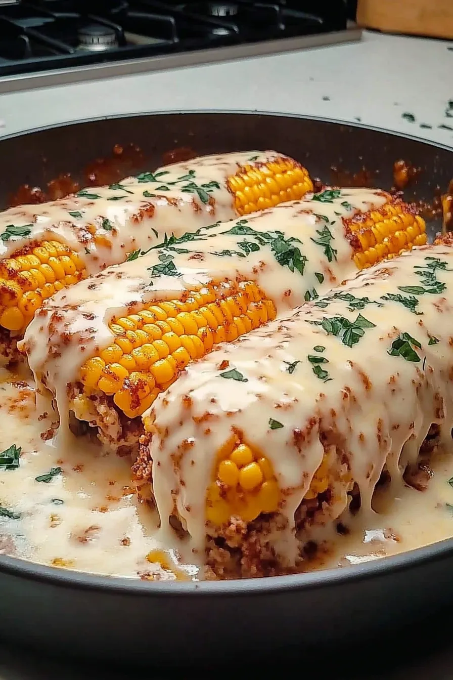 Spicy Creamy Cajun Corn Cob
