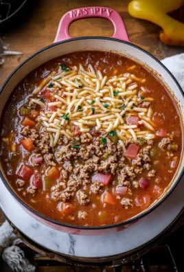 Delicious Bowl of Stuffed Pepper Orzo Soup