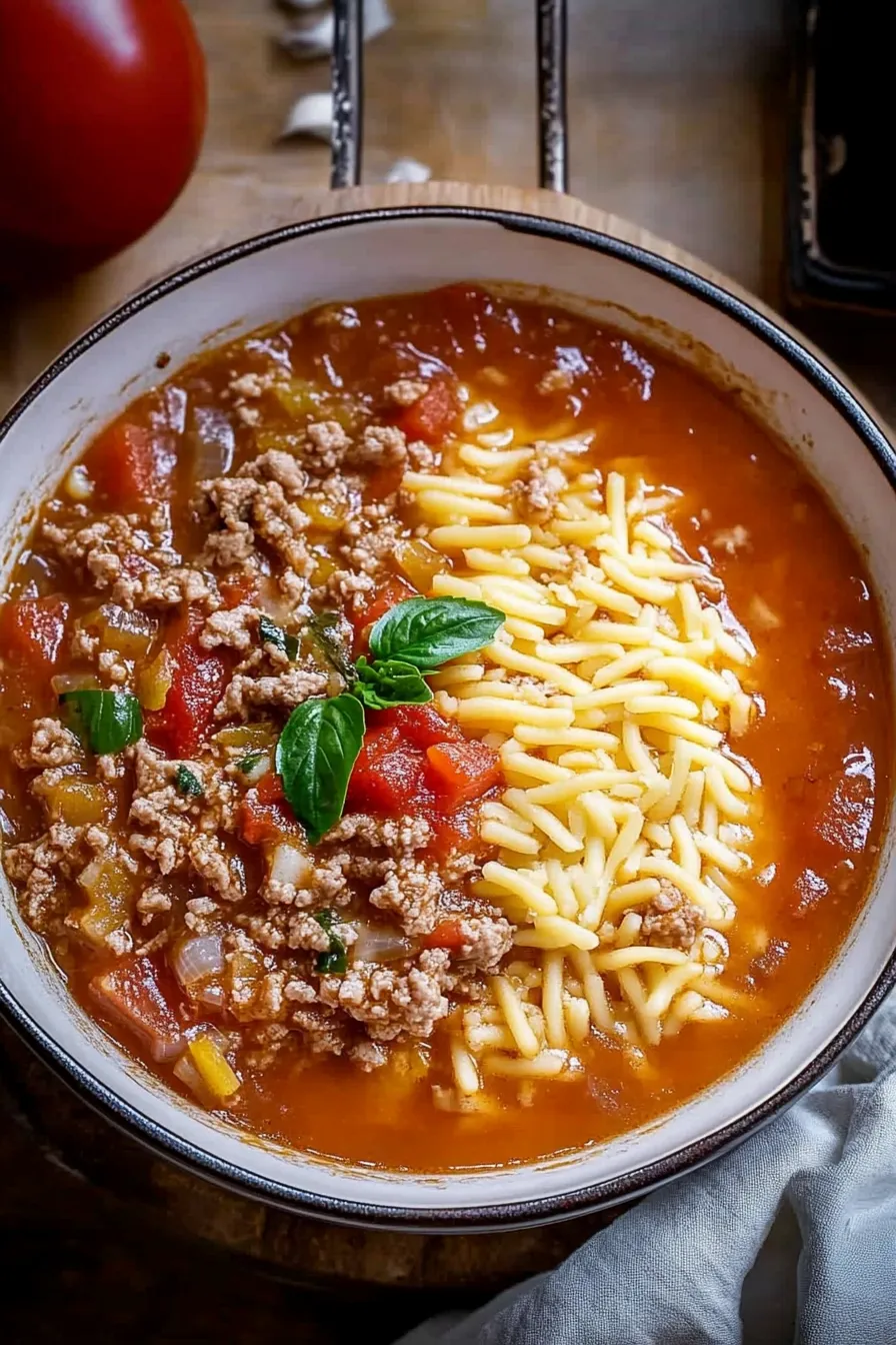 Stuffed Pepper Orzo Soup