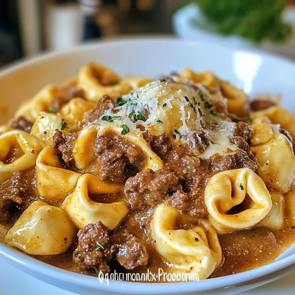 Cheesesteak Tortellini in Rich Provolone Sauce